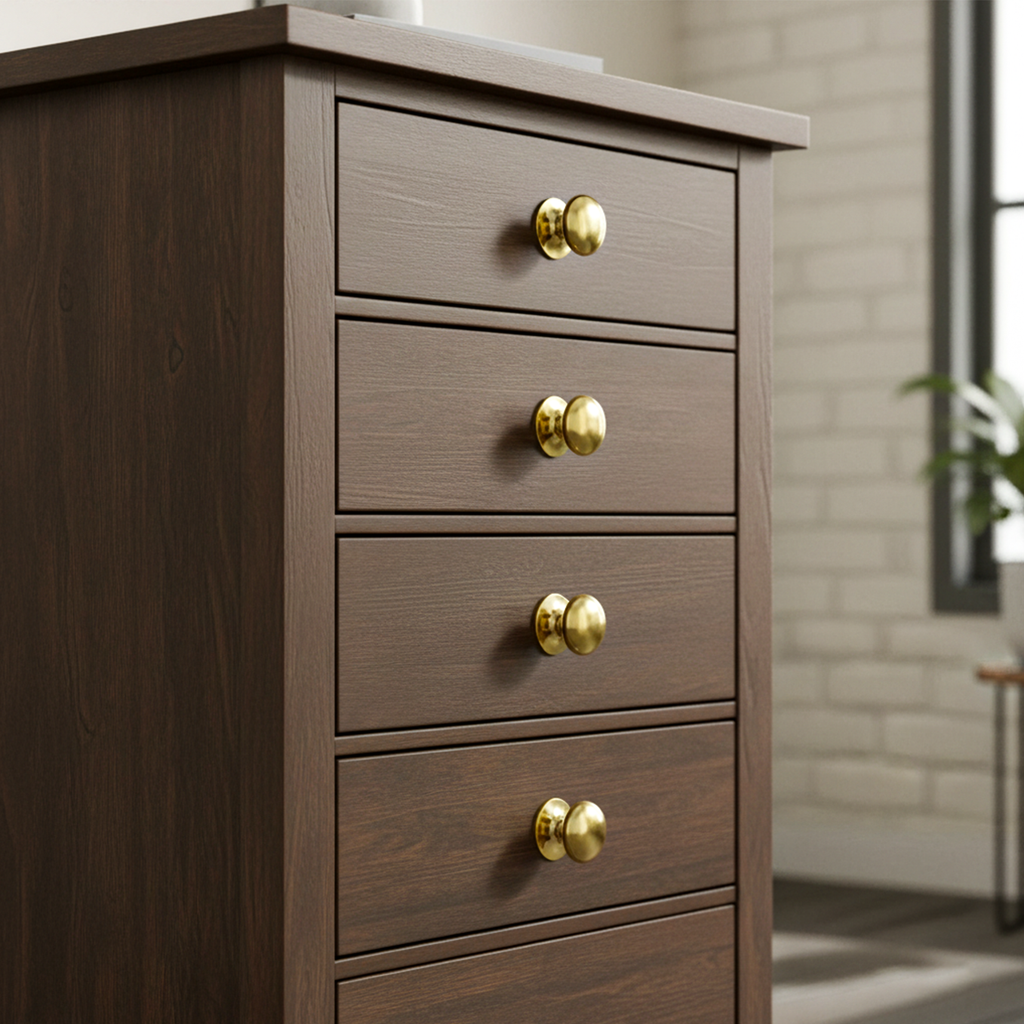 LamJum Solid Brass Cabinet Knob also Used as Drawer Pulls Set of 4