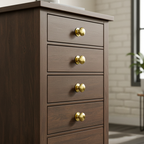 LamJum Solid Brass Cabinet Knob also Used as Drawer Pulls Set of 4